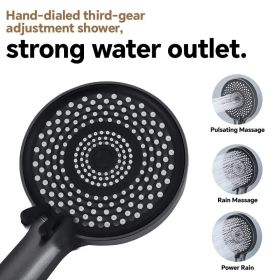 High/Low Pressure Water Rain Shower Head with 11 Inch Adjustable Extension Arm and 5 Settings Handheld Shower Head Combo