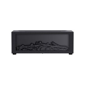 Fireplace Simulation Flame Aromatherapy Machine (Color: Black)